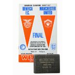 Football 1968 European Cup Final Programme: Benfica v Manchester United dated May 29th 1968;