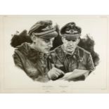 Eric Hartmann (1922-1993) WWII Fighter Ace, autograph signature. A print of Major Hartman wearing