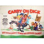 Cinema poster. Carry on Dick, 1974, Starring Sidney James, Kenneth Williams, Barbara Windsor; an