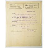 Irish Volunteers Headquarters communiques December 1914-January 1915. Signed letter from Bulmer