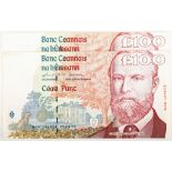 Central Bank of Ireland, Series 'C', two One Hundred Pounds banknotes, aVF to VF. (2)