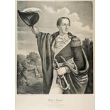 Robert Emmet, The Irish Patriot, 19th century lithograph depicting Emmet in his uniform holding