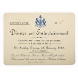 Belfast 1901-1930 a collection of 21 invitations to social events in Belfast City, including Crimean