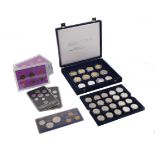 Decimal coinage of Ireland, ten cased sets; Legendary Aircraft Collection, seven proof coins, in