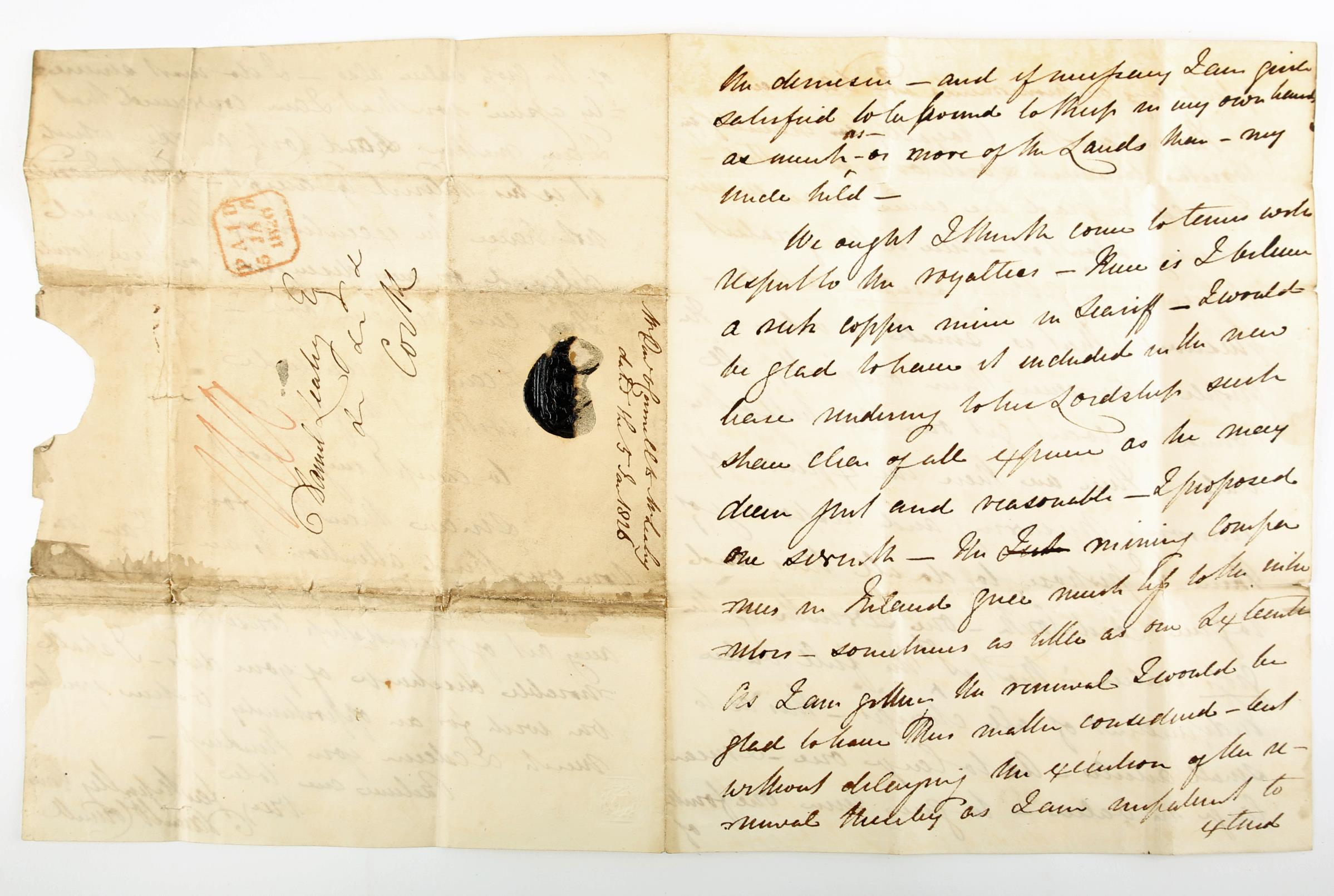 1826 (January 5) Daniel O'Connell, a three-page holograph, signed letter to Daniel Leahy, - Image 2 of 2