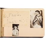 Autograph book, 1930s album of 70+ autographs, includes actresses, Vivien Leigh, Shirley Temple;