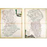 1778 A pair of hand-coloured, engraved maps of the Provinces of Connaught & Munster and Ulster &