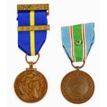 Óglaigh na hEireann Service Medal with bar to 825859 P. Davidson; together with a United Nations