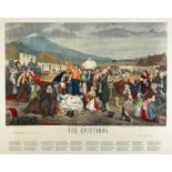 1871 The Eviction, A Scene From Life In Ireland, hand-coloured lithograph after William Henry Powell