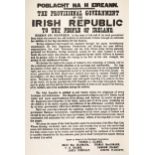 Proclamation of The Irish Republic 1916-2016. A limited edition, letterpress printed, replica of the