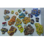 A large quantity of sealed/unopened Lego Minifigures (approx. 217) across multiple series. The