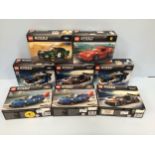 Eight Lego Speed Champions sets including McLaren Senna 75892 x 2, Chevrolet Camaro 75891 x 2,