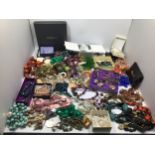 A quantity of nice costume jewellery mainly necklaces, including Miracle, Trifari, Monet, Mira,