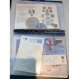 Ring binder containing commemorative and collectors coins including: Concorde £5 Cu/Ni, 2012 UK