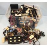 A very large quantity of costume jewellery including many with tags still on from East etc.,