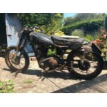A 'Barn Find' 1953 Matchless 350cc Motorcycle for restoration or spares, with original old logbook