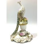 A Royal Crown Derby figure, '100th Anniversary Peacock', inspired by the Floral Artistry of Albert
