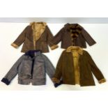 A collection of four women's shearling / sheep skin / faux fur jackets from Max&Co in blue (Size 8),