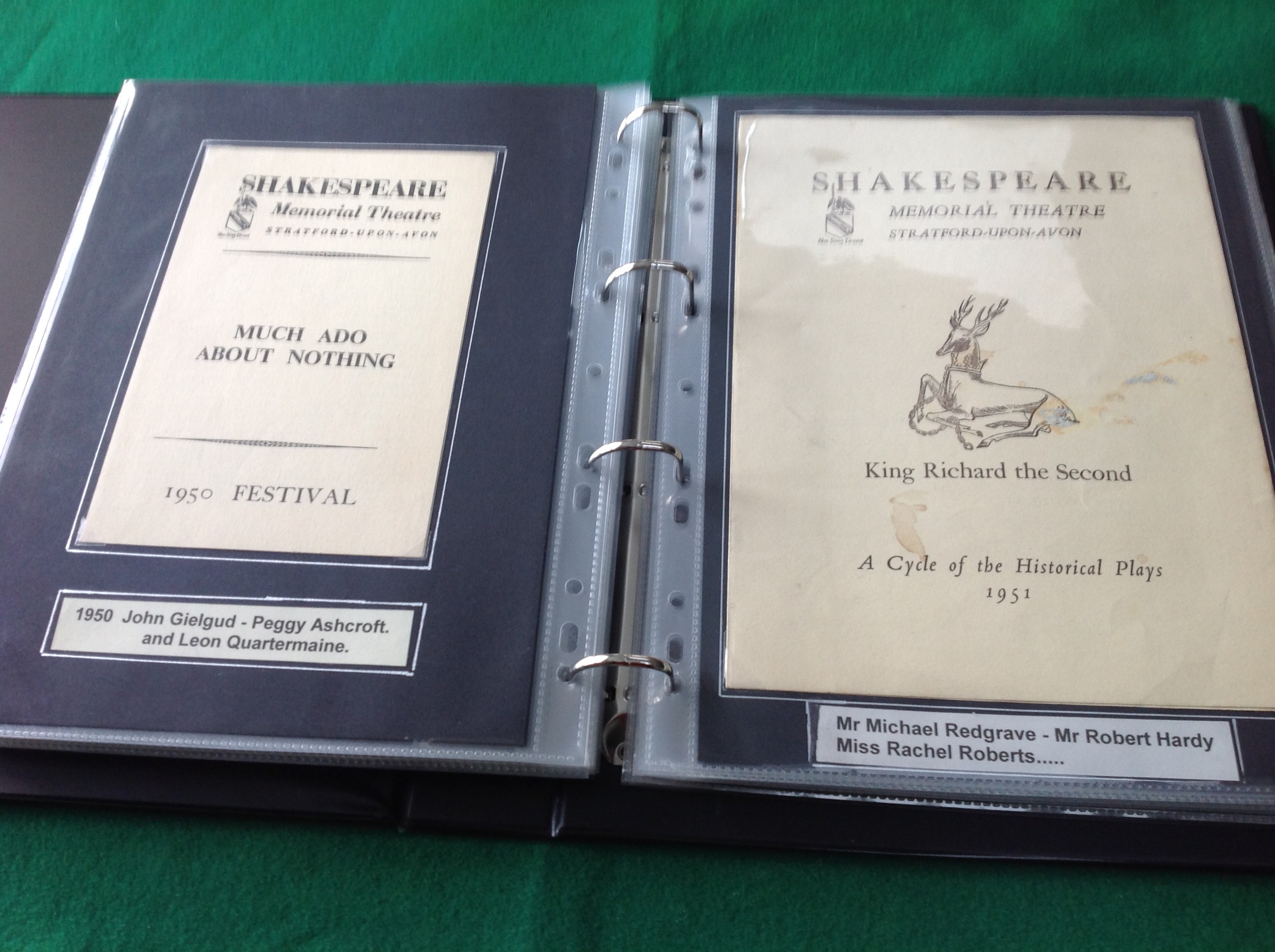 A postcard album of postcards and old theatre programmes relating to Shakespeare plays, comprising - Image 5 of 10