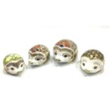 Four assorted Royal Crown Derby Hedgehog paperweights comprising 'Hawthorn', limited edition 460/