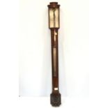 WITHDRAWN: A 19th century mahogany stick barometer by A. Gilardoni, Bristol, with two silvered