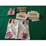Approximately 77 postcards with a military theme ' comprising 22 silks and 55 art cards, mostly