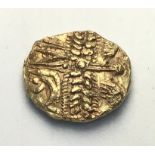 Gold Stater, Catuvellauni, Whadden Chase Type, wreath cloth and crescents/ horse galloping right,