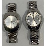 Two assorted gents Seiko wristwatches including a Selfdater and another automatic example, both with