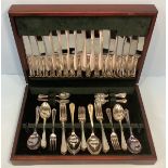 A canteen of silver-plated cutlery by Osborne Silversmiths Ltd, eight place setting (60 pieces) in