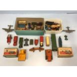 Dinky Supertoys Heavy Tractor No.563 and Dumper Truck No. 562, together with a quantity of