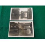 Five super real photographic Kent cards with a water theme ' showing two uncaptioned flood scenes of