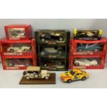 A collection of eleven various scale model cars by Franklin Mint Precision Models, Burago and