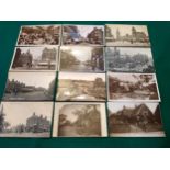 Around 30 old postcards of Leicestershire and also 38 of Warwickshire, of which 11 at central