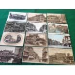 A nice selection of approximately 38 cards, all pictured in our three photographs, of Tewkesbury