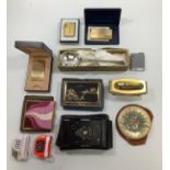 A collection of assorted lighters including a Ronson table lighter, a Sonnet and two novelty