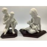 Two assorted Kaiser Porcelain figures, 'Father and Son' limited edition 2457/5000 and 'Mother and
