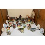 Twenty eight various Beswick pottery bird figurines including Chaffinch, Greenfinch, Grey Wagtail, a