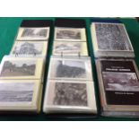 Three small albums which include around 195 old postcards of Luton with a few others of