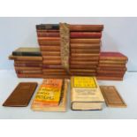 A selection of 37 Collins' and MacMillan etc. small leather bound novels including 18 stories from