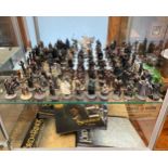 Approximately 110 x hand-painted pewter figures from The Lord of The Rings series, each 6.0 cm high,