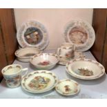 Bunnykins Fine Bone China including bowls, plates, cups and pin dish together with two Royal