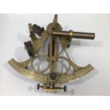 A German brass sextant by Cassens & Plath, number 26166 lacking box