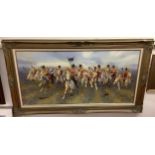 M. Coleman. Modern oil on canvas. 'The Greys' After the Charge of the Light Brigade. Signed.. 60 x