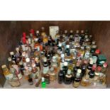Over 100 bottles of alcohol miniatures including Whyte & Mackays, Dimple, Grant's House of Lords