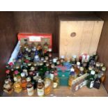 Over 100 bottles of alcohol miniatures including Glenturret, Cadenhead's, Lochan Ora, Glenlivet,