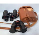 A pair of WWII Canadian binoculars marked CGB 40 MA 7x50 12373-C, Patt.2 / 1900 1944 and marked with