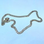 A 9ct gold curb link chain, weighing 13.1 grams, measuring 18 inches in length.