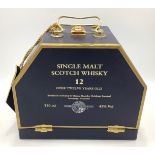 A Venice Simplon Orient Express special edition single malt whisky aged over 12 years in blue