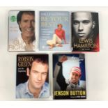 Five Signed biographies, Lewis Hamilton, Jenson Button, Cliff Richard, Robson Green, Sally