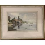 Richard Joicey (20th century) Study of Langstone mill, signed and dated '75', watercolour,